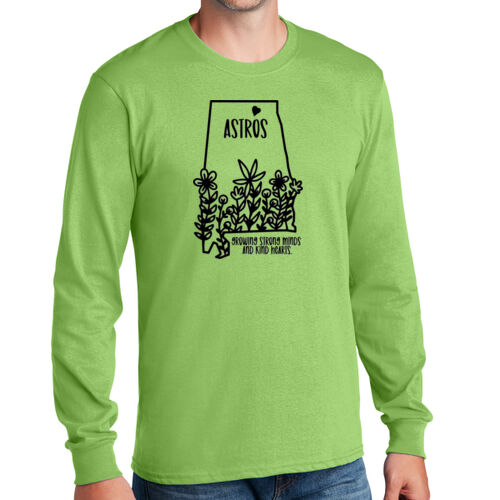 Adult Port & Company® Long Sleeve Core Cotton Tee 2 Thumbnail